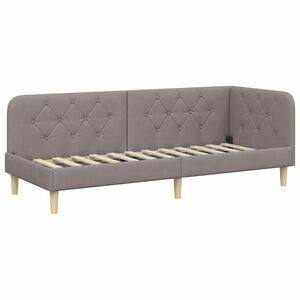 vidaXL Hoekbedframe Taupe 80 x 200 cm Stof
