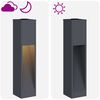 vidaXL Zonne LED Padverlichting 2 pcs Antraciet Koudgewalst staal