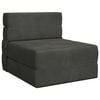 vidaXL Vouwbare Bankbed Donkergrijs 70 x 80 x 60 cm Stof