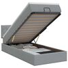 vidaXL Ottoman bed met matras Lichtgrijs 100 x 200 cm Stof