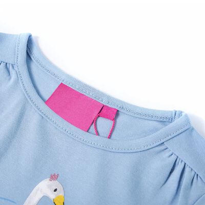 Kindershirt met lange mouwen 92 lichtblauw