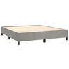 vidaXL Boxspring bed 200x200 cm fluweel lichtgrijs
