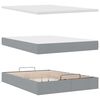 vidaXL Bed met matras 140x190 cm stof lichtgrijs