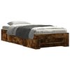 vidaXL Bedframe met opslag Gerookt eiken 80 x 200 cm Bewerkt hout