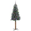 vidaXL Slanke Kerstboom Groen 180 cm PVC en massief dennenhout