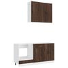vidaXL Keukenblok LUCCA 5 pcs Bruin eiken Bewerkt hout