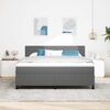 vidaXL Boxspringbed Lichtgrijs en wit. 180 x 200 cm Katoen Stof