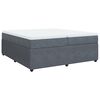vidaXL Boxspring met matras fluweel donkergrijs 200x200 cm