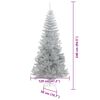 vidaXL Kerstboom met 300 LED met standaard Zilver 240 cm PET