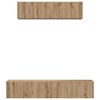 vidaXL Tv-meubelset Wandgemonteerd 4 pcs Artisan Eiken Bewerkt hout