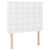 vidaXL Hoofdbord wit 100x5x118/128 cm kunstleer