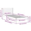 vidaXL Bedframe met hoofdeinde Wit 90 x 220 cm Massief grenenhout