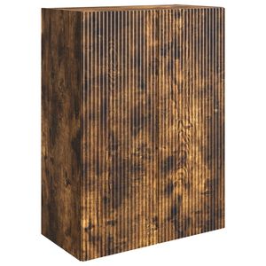 vidaXL Wandkast Gerookt eiken 66 x 34,5 x 90 cm Bewerkt hout