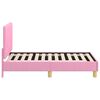 vidaXL Peuterbedframe met hoofdbord Roze 70 x 140 cm Stof
