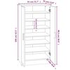 vidaXL Schoenenkast 55x35x108 cm bewerkt hout gerookt eikenkleurig