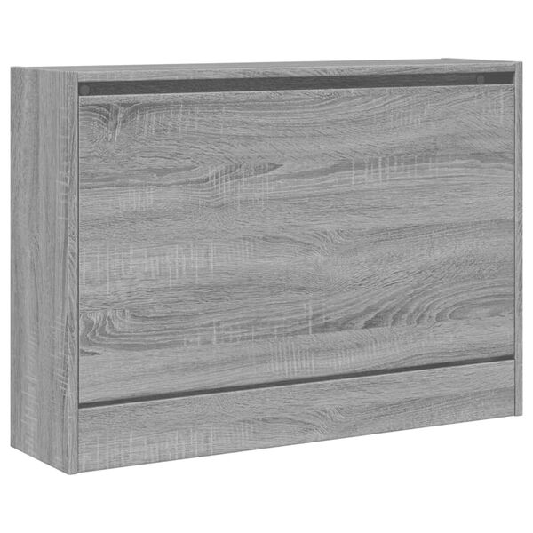 vidaXL Schoenenkast 80x21x57 cm bewerkt hout grijs sonoma eikenkleur
