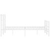vidaXL Bedframe met hoofd- en voeteneinde&nbsp;metaal wit 140x200 cm