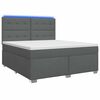 vidaXL Boxspringbed met matras Donkergrijs 140 x 190 cm Stof