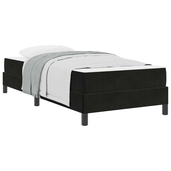 vidaXL Boxspringbed met matras Zwart 90 x 190 cm Stof