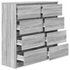 vidaXL Dressoir 100x35x99 cm spaanplaat grijs sonoma