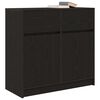 vidaXL Dressoir met lade 80x34x76 cm spaanplaat zwart eikenkleurig