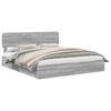 vidaXL Opslag bed met lade Grijs Sonoma 180 x 200 cm Bewerkt hout