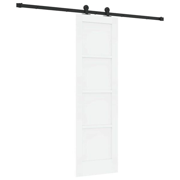 vidaXL Schuifdeur ORKDAL Wit 61 x 198,5 cm Massief grenenhout