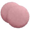 vidaXL Zitkussens 2 st Fluweel Roze &Oslash;60 x 21 cm