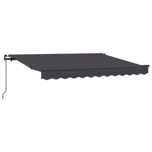 vidaXL Uitschuifbare luifel Antraciet 250 x 200 cm Stof