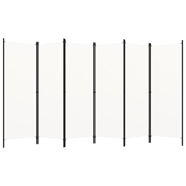 vidaXL Kamerscherm met 6 panelen 300x180 cm wit