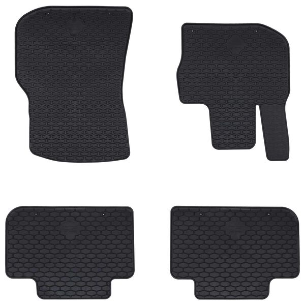 vidaXL Autobodemmat 4 pcs Zwart geschikt voor BMW X3, X4 4D Aft TPE