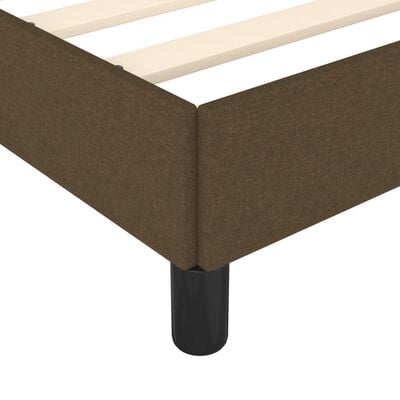 vidaXL Bedframe zonder matras stof donkerbruin 140x200 cm