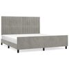 vidaXL Bedframe zonder matras 160x200 cm fluweel lichtgrijs