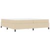 vidaXL Boxspringbed Cr&egrave;me 200 x 200 cm Stof