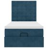 vidaXL Ottoman bed met matrassen en LED's 80x200cm fluweel donkerblauw