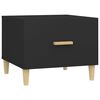 vidaXL Salontafel 50x50x40 cm bewerkt hout zwart