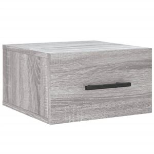 vidaXL Nachtkastje wandgemonteerd 35x35x20 cm grijs sonoma eikenkleur