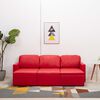 vidaXL Slaapbank driezits modulair kunstleer rood