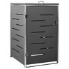 vidaXL Containerberging enkel 69x77,5x115 cm roestvrij staal