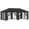 vidaXL Tuin Gazebo met Zijwanden 6 x 3 m Antracietkleurig