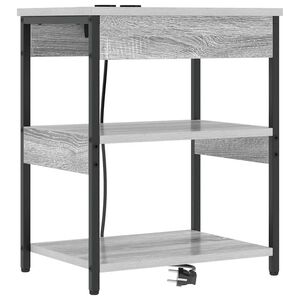 vidaXL Nachtkastje Grijs Sonoma 41 x 31 x 51 cm Bewerkt hout