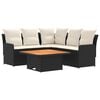 vidaXL Meubelsets 4 st Zwart en Cr&egrave;me PE Rattan