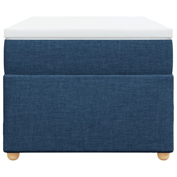 vidaXL Boxspring met matras stof blauw 90x200 cm