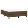 vidaXL Boxspring bed stof donkerbruin 140x190 cm