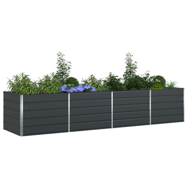 vidaXL Plantenbak Antraciet 195 x 100 x 45 cm Gegalvaniseerd staal