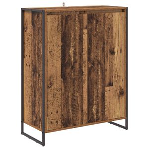 vidaXL Schoenenkast met opslag Oud Hout 79 x 36 x 100 cm Bewerkt hout