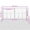 vidaXL Tuinpoort gegalvaniseerd staal 400x200 cm zilver