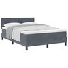 vidaXL Boxspringbed met matras Donkergrijs 140 x 200 cm Fluweel