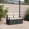 vidaXL Tuinbank met kussen 120 x 62 x 69 cm poly rattan
