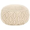 vidaXL Poef macram&eacute; handgemaakt 45x30 cm katoen